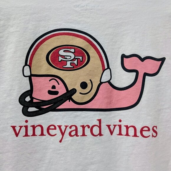 Vineyard Vines San Francisco 49ers Whale Helmet Long Sleeve T-Shirt - Picture 8 of 11